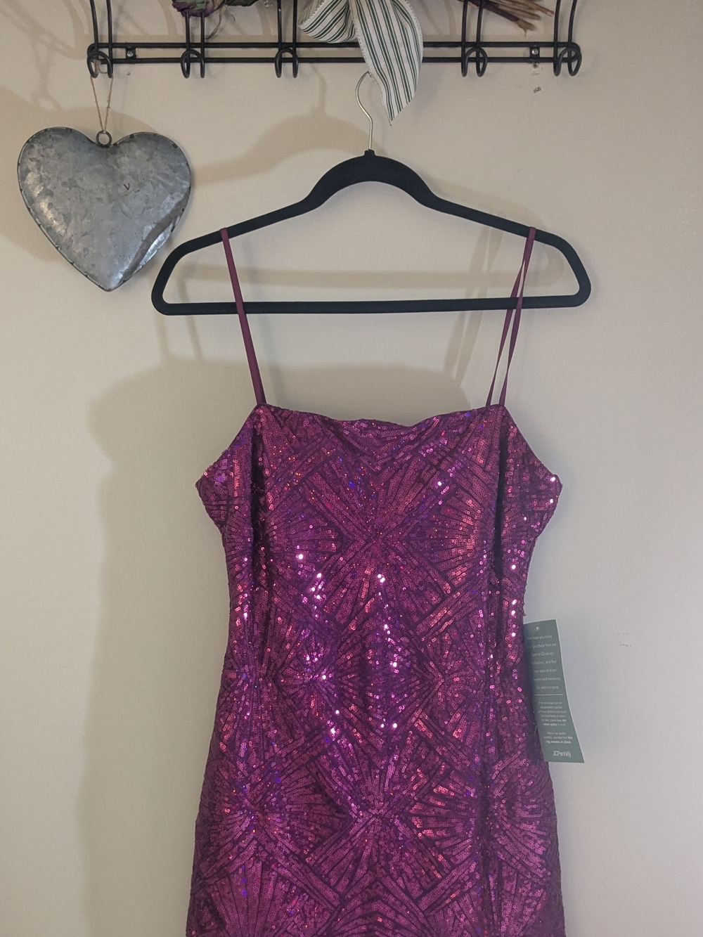 City Triangles Fuchsia Sequin Mini Dress